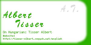 albert tisser business card